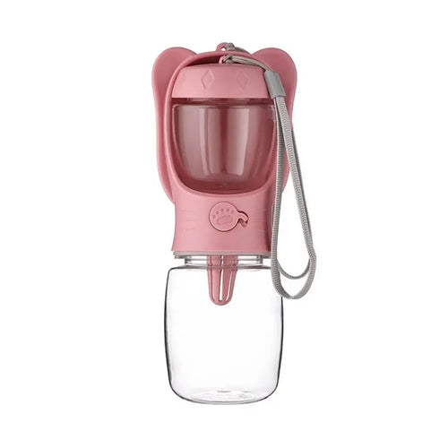 2-in-1 Travel Portable Dog Water Bottle with Food Storage Container