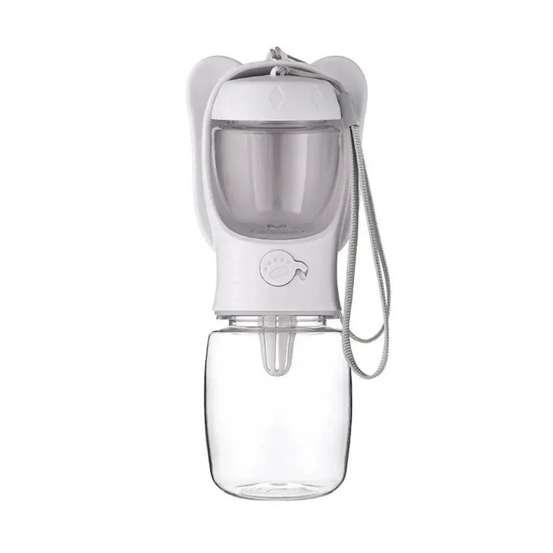 2-in-1 Travel Portable Dog Water Bottle with Food Storage Container