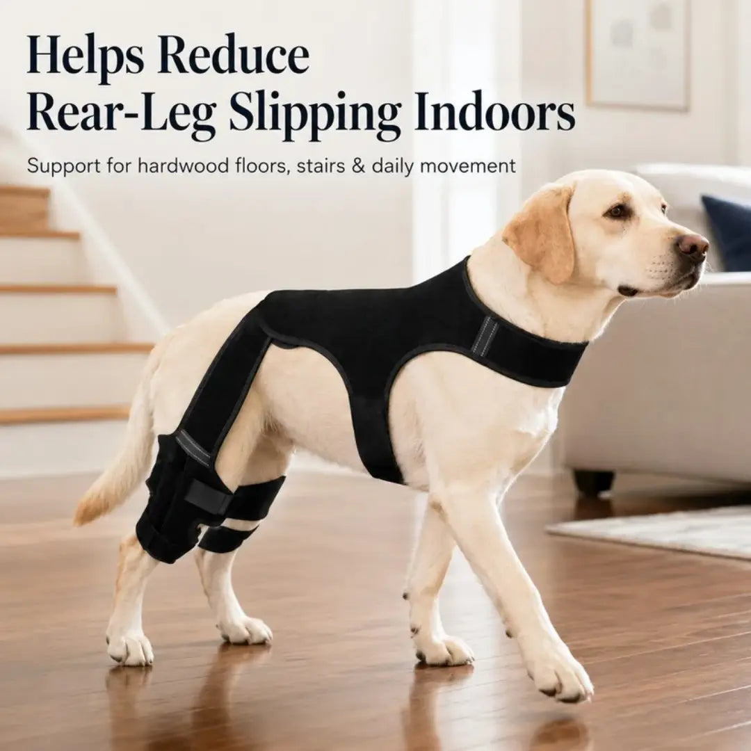 Adjustable Dog Leg Brace for Rear Legs, Breathable Support with Reflective Straps