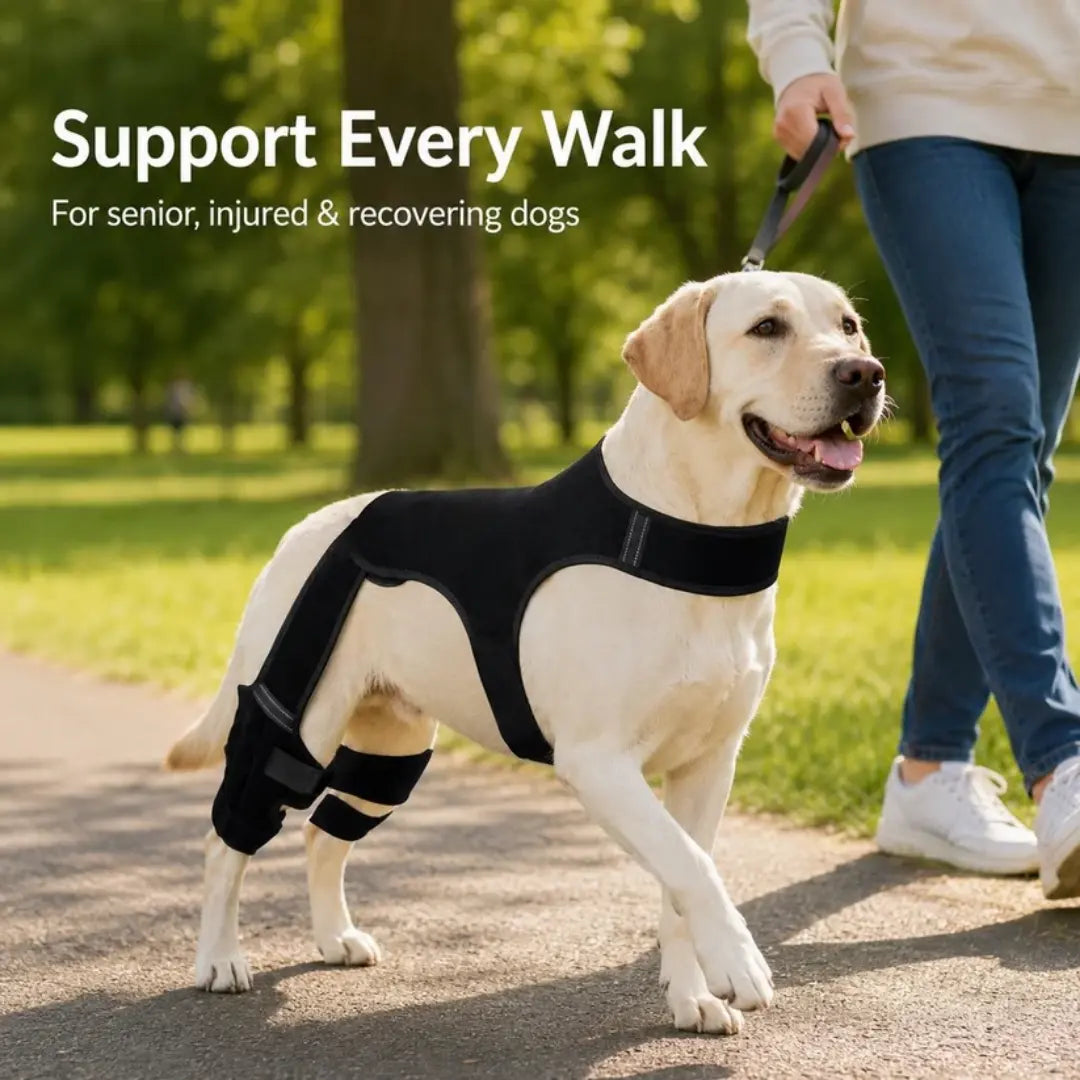 Adjustable Dog Leg Brace for Rear Legs, Breathable Support with Reflective Straps