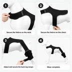 Adjustable Dog Leg Brace for Rear Legs, Breathable Support with Reflective Straps