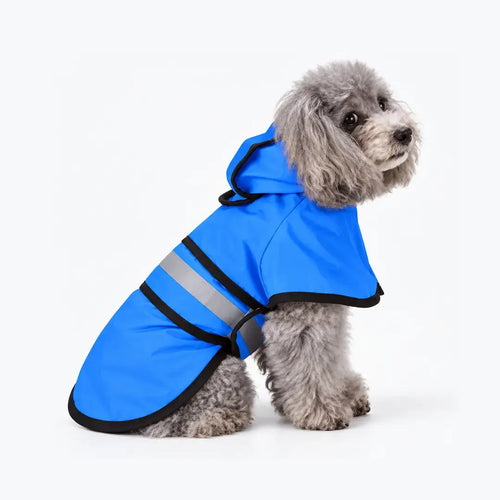 Adjustable Dog Raincoat for Small & Large Dogs, Waterproof Hooded Windproof Coat