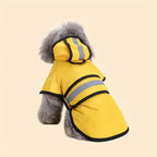 Adjustable Dog Raincoat for Small & Large Dogs, Waterproof Hooded Windproof Coat