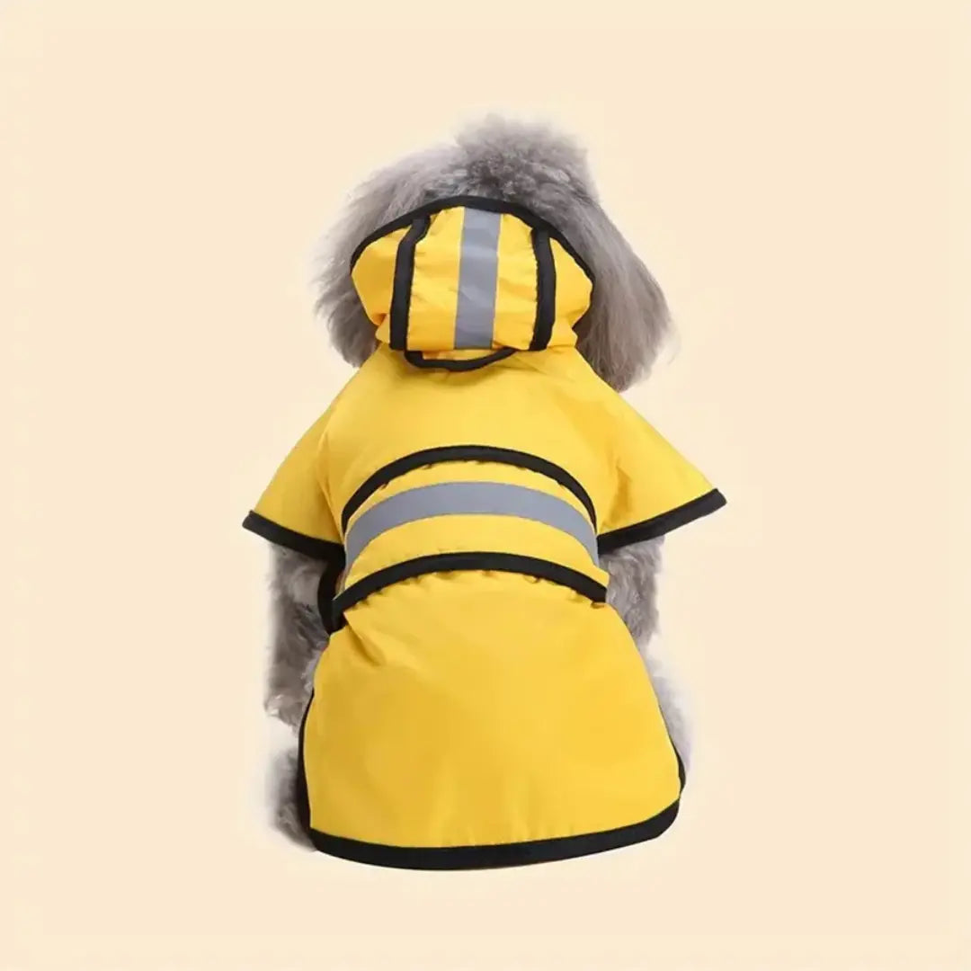 Adjustable Dog Raincoat for Small & Large Dogs, Waterproof Hooded Windproof Coat