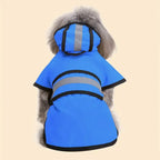 Adjustable Dog Raincoat for Small & Large Dogs, Waterproof Hooded Windproof Coat