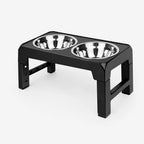 Adjustable Raised Dog Bowl, Elevated Feeding Station with 2 Stainless Steel Bowls