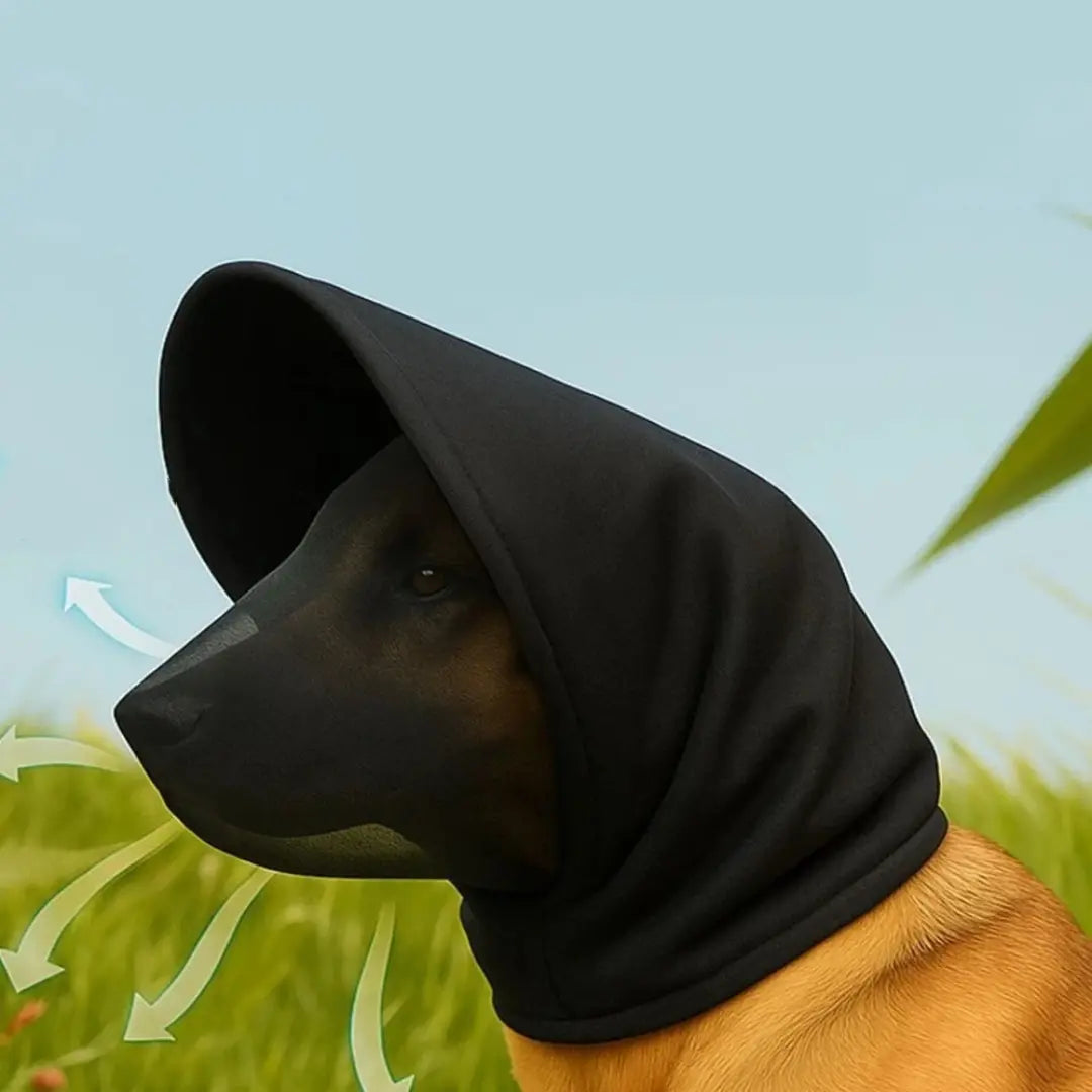 Anti-Scavenging Dog Muzzle for Walks, Breathable Mesh Hood