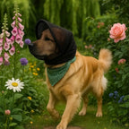 Anti-Scavenging Dog Muzzle for Walks, Breathable Mesh Hood
