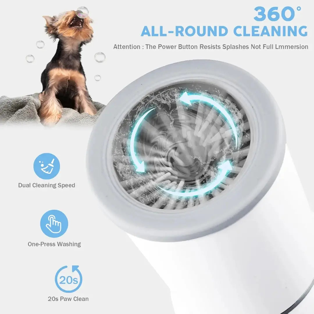 Automatic Dog Paw Cleaner for Small & Medium Dogs, USB Rechargeable