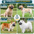 Breathable Dog Muzzle for Small & Large Dogs, Soft Mesh Adjustable Fit