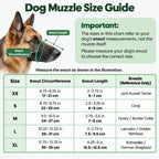 Breathable Dog Muzzle for Small & Large Dogs, Soft Mesh Adjustable Fit
