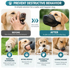 Breathable Dog Muzzle for Small & Large Dogs, Soft Mesh Adjustable Fit