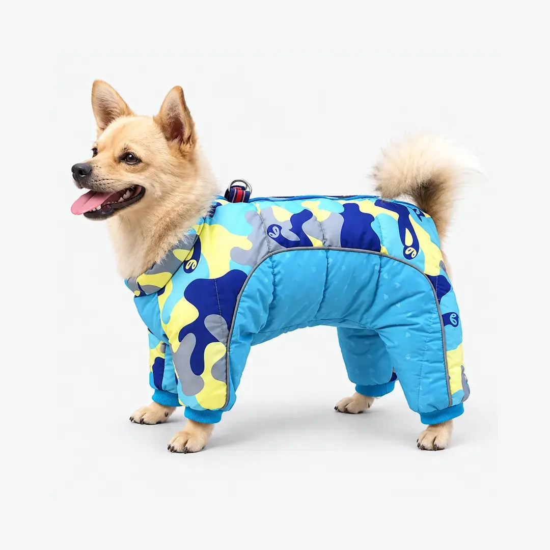 Camo Dog Jackets for Winter, Warm Reflective Snowsuit for French Bulldog & Chihuahua