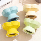 Ceramic Slow Feeder Bowl for Cats & Small Dogs, Raised Pedestal