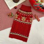 Christmas Dog Jumper for Small & Medium Dogs, Festive Fair Isle Knit