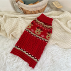 Christmas Dog Jumper for Small & Medium Dogs, Festive Fair Isle Knit