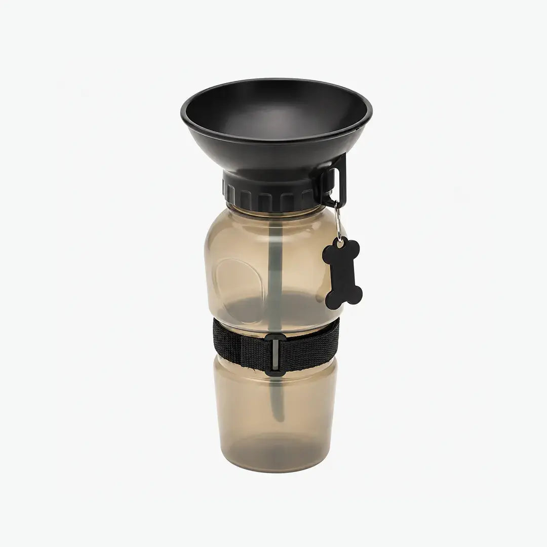 Compact Travel Portable Dog Water Bottle with 550ml Capacity & Foldable Bowl