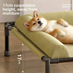 Cooling Raised Elevated Mesh Pet Bed with Removable Bolsters for Dogs & Cats