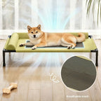 Cooling Raised Elevated Mesh Pet Bed with Removable Bolsters for Dogs & Cats