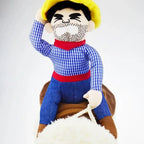 Cowboy Dog Costumes for Halloween, Funny Pet Rider Outfit for Small & Large Dogs