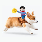 Cowboy Dog Costumes for Halloween, Funny Pet Rider Outfit for Small & Large Dogs