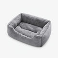 Cozy Basket-Style Pet Bed Cushion with Raised Plush Sides for Cats & Small Dogs