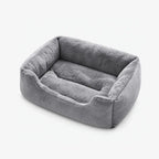 Cozy Basket-Style Pet Bed Cushion with Raised Plush Sides for Cats & Small Dogs