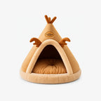 Cozy Hideaway Pet Teepee Tent with Plush Cushion for Cats & Small Dogs
