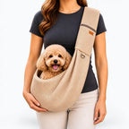 Crossbody Pet Sling Carrier for Small Dogs & Cats, Breathable Hands-Free Shoulder Bag