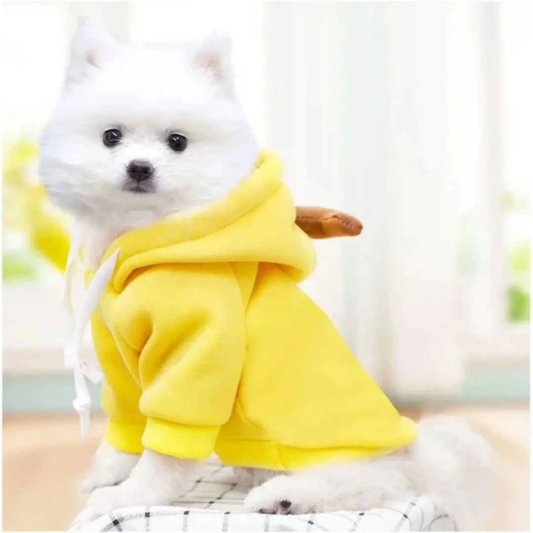 Cute Dog Clothes for Small Dogs, Warm Fleece Animal & Fruit Hoodie Costume