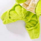 Dinosaur Dog Pajamas for Small Dogs, Warm Four-Leg Fleece Jumpsuit