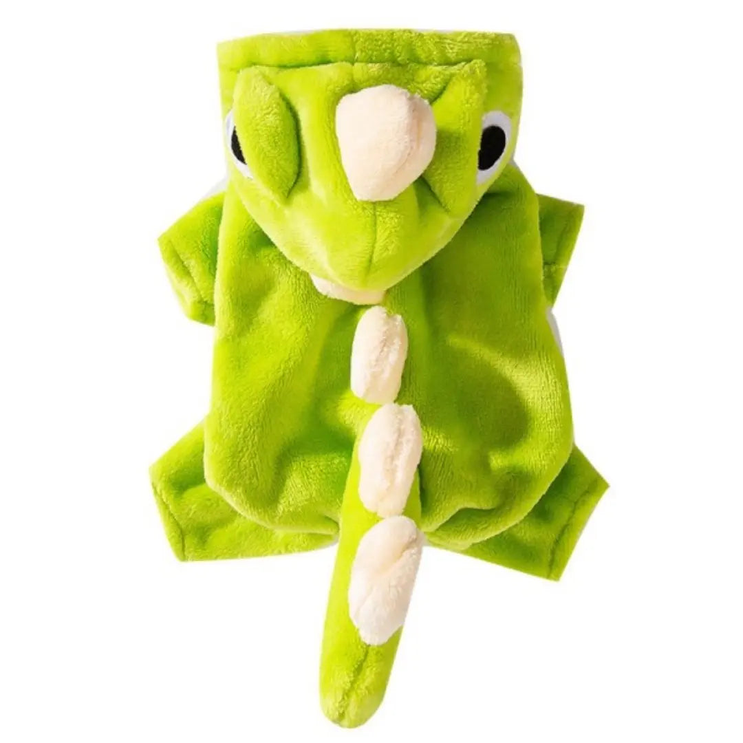 Dinosaur Dog Pajamas for Small Dogs, Warm Four-Leg Fleece Jumpsuit