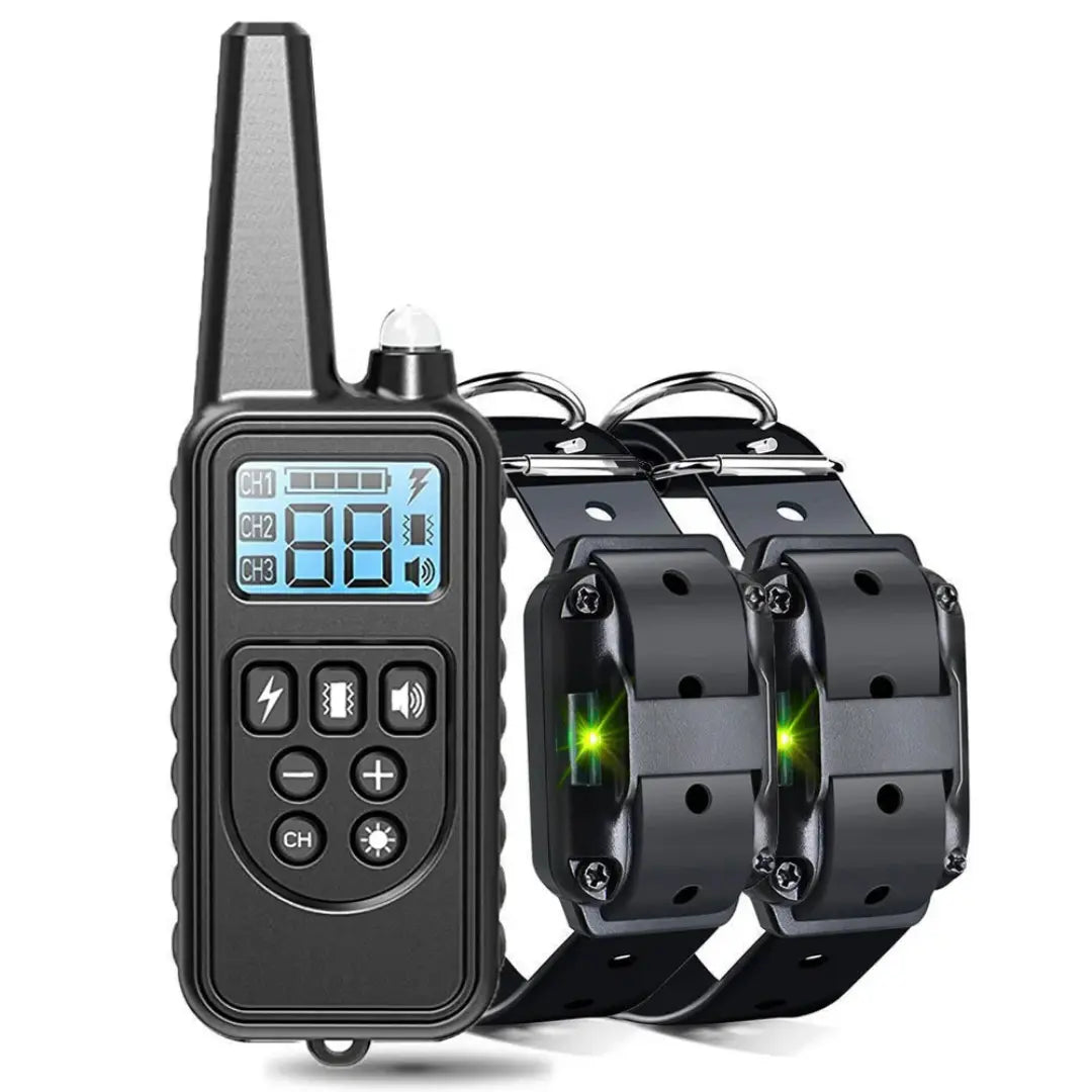 Dog Barking Training Collar with Remote Control, Waterproof Rechargeable Anti Barking Collar for All Dogs
