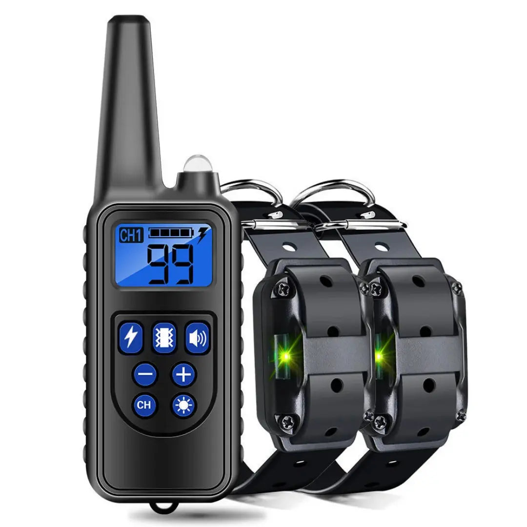 Dog Barking Training Collar with Remote Control, Waterproof Rechargeable Anti Barking Collar for All Dogs