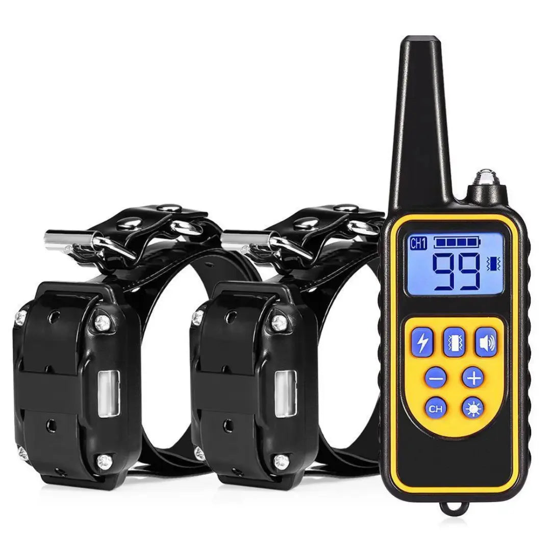 Dog Barking Training Collar with Remote Control, Waterproof Rechargeable Anti Barking Collar for All Dogs