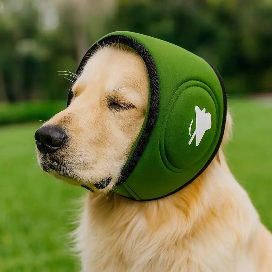 Dog Calming Hood for Noise Relief, Adjustable Polyester Cover