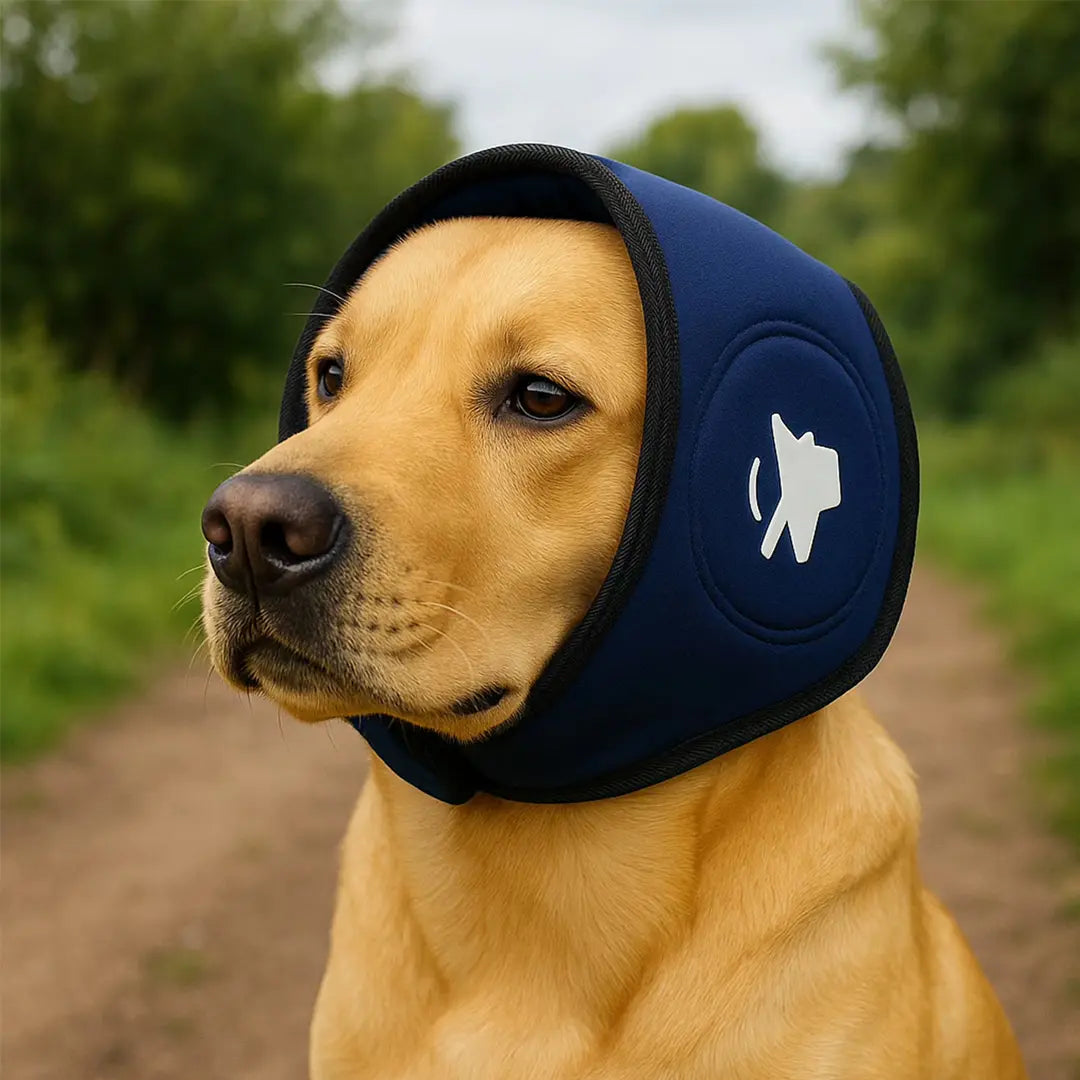 Dog Calming Hood for Noise Relief, Adjustable Polyester Cover