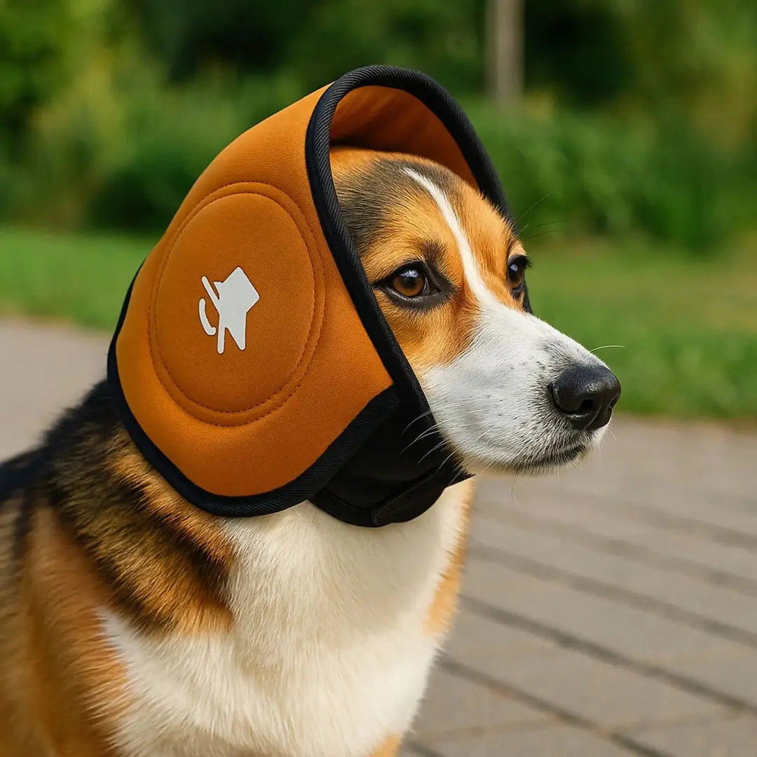 Dog Calming Hood for Noise Relief, Adjustable Polyester Cover