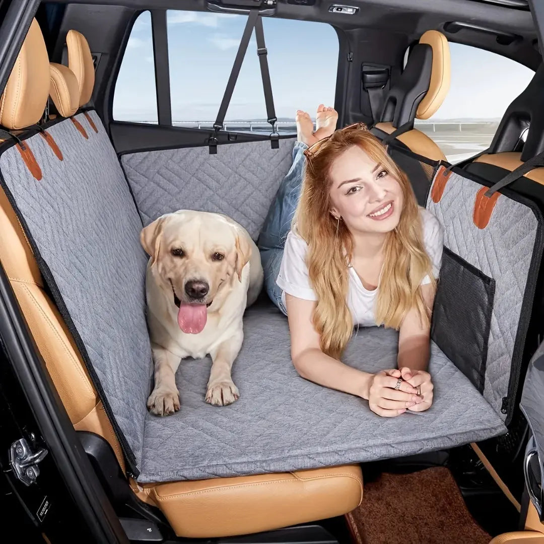 Dog Car Seat Cover for Back Seat Extension - Waterproof, Scratch-Resistant & Non-Slip Pet Hammock
