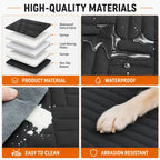 Dog Car Seat Cover for Back Seat Extension - Waterproof, Scratch-Resistant & Non-Slip Pet Hammock