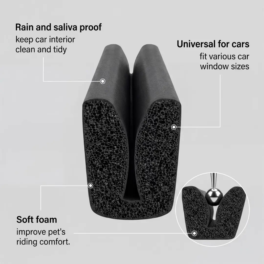 Dog Car Window Guard & Chin Rest, Soft Foam Edge Protector 20 cm