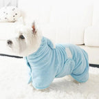 Dog Drying Coat for Dogs & Cats, Hooded Quick-Dry Bathrobe