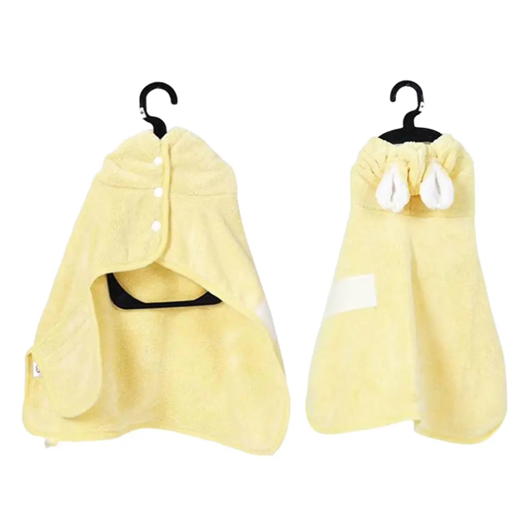 Dog Drying Coat for Dogs & Cats, Hooded Quick-Dry Bathrobe