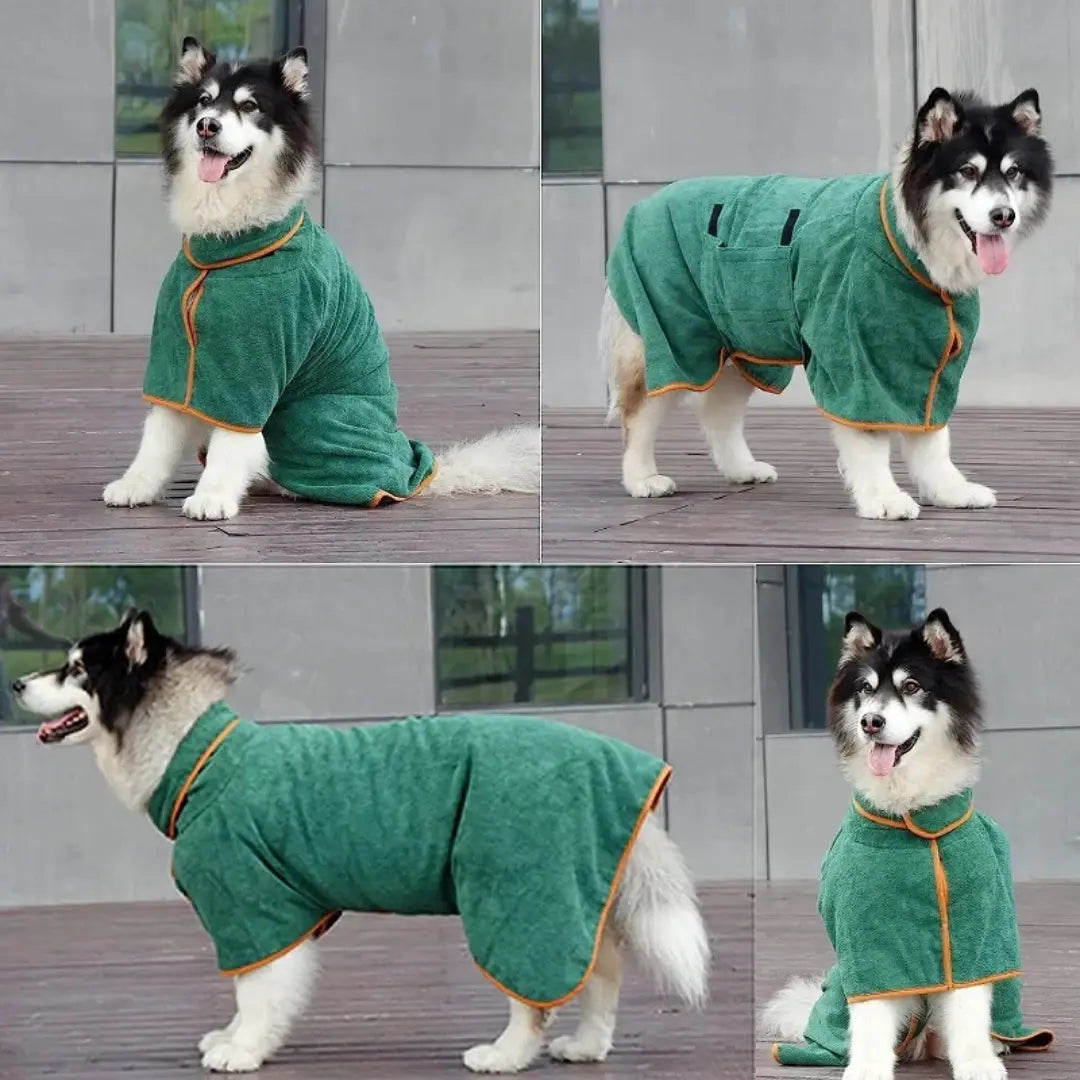 Dog Drying Coat for Small to Large Dogs, Adjustable Microfiber Towel
