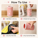 Dog Paw Cleaner Cup for Dogs & Cats, Portable Detachable Design