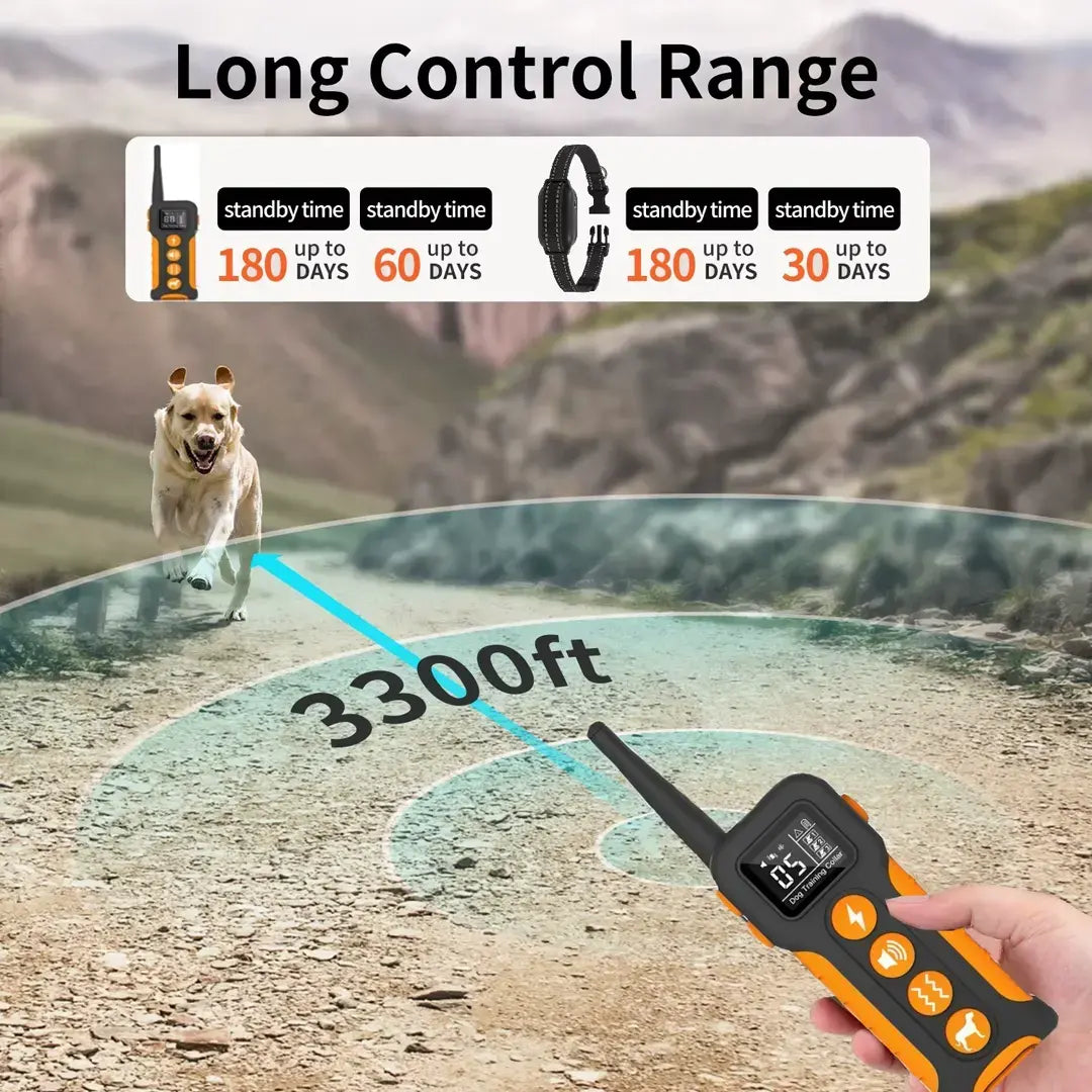 Dog Training Near Me Remote Dog Training Collar, 1000m Waterproof Rechargeable Training System