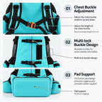 Dog Travel Backpack for Medium Dogs, Waterproof Carrier for Corgi & Shiba Inu