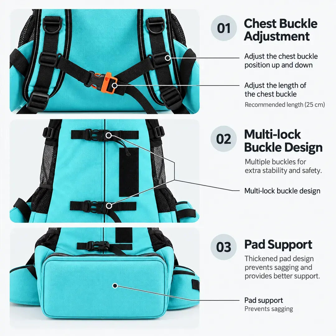 Dog Travel Backpack for Medium Dogs, Waterproof Carrier for Corgi & Shiba Inu