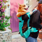 Dog Travel Backpack for Medium Dogs, Waterproof Carrier for Corgi & Shiba Inu