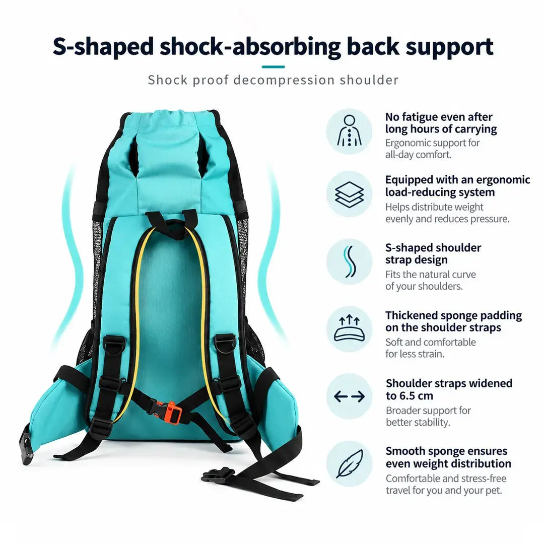 Dog Travel Backpack for Medium Dogs, Waterproof Carrier for Corgi & Shiba Inu